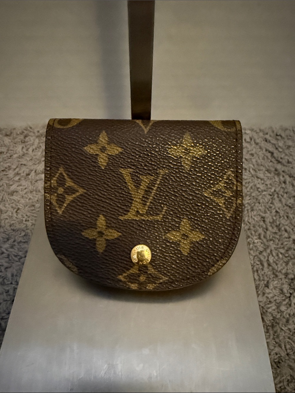 Louis Vuitton Monogram Coin Pouch in Brown and Gold